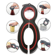 6 in 1 Multi Function Can Beer Bottle Opener All in One Jar Gripper Can Beer Lid Twist Off Jar Wine Opener Claw VIP Dropship channelwill-1